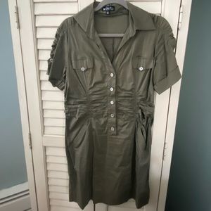 *Papillon Cotton Shirt Dress